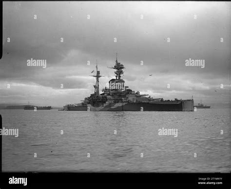 The Royal Navy During The Second World War Hms Ramillies Moored At