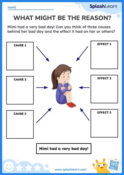 Cause And Effect What Might Be The Reason Worksheet