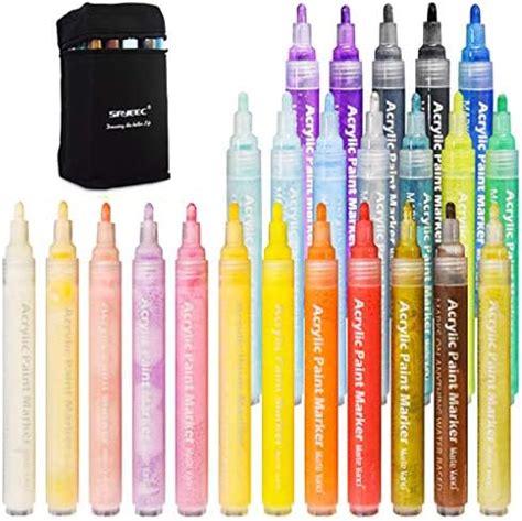 Acrylic Painter SAYEEC 24 Assorted Colours Permanent Paint Marker Pens