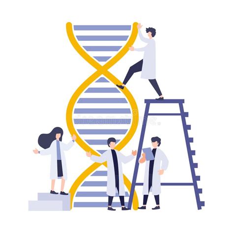 Ilustração De Vetor Digital Plano De Ciência Cientistas Fazendo