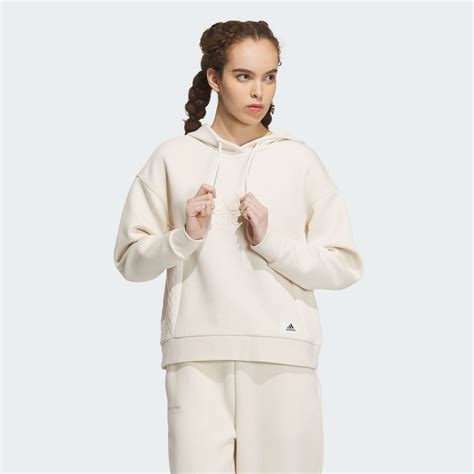 Adidas 愛迪達 【adidas】lounge Hoody 連帽上衣 女 米白 Ip0756 Pchome 24h購物