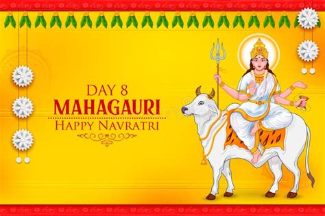 Goddess Navadurga Nine Devi For The Celebration Of Navratri Festival