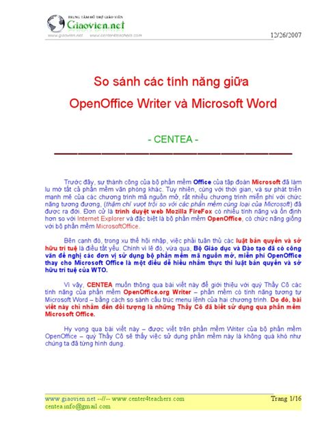 PDF Gioi Thieu Open Office Write DOKUMEN TIPS