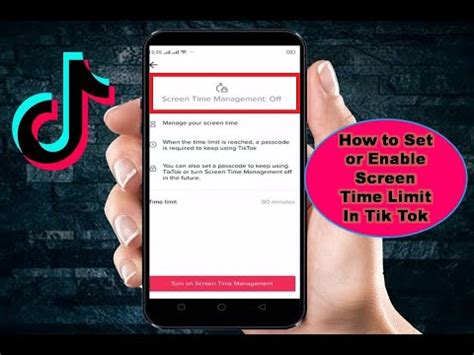 How To Set Or Enable Screen Time Limit In Tik Tok Youtube