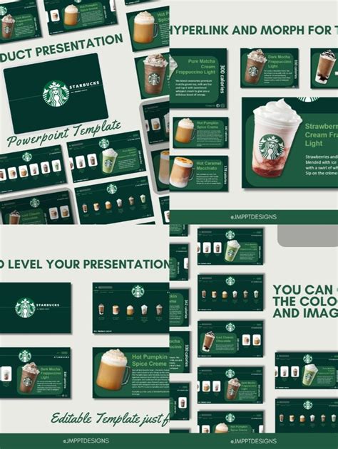 Starbucks Inspired Product Presentation Powerpoint Templates Editable