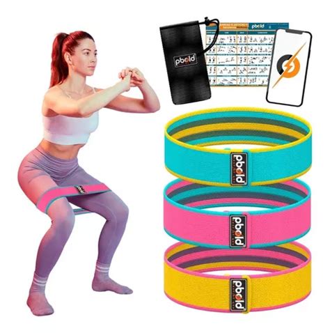 Kit Set De 3 Bandas Elásticas Resistencia Tela Fitness MercadoLibre