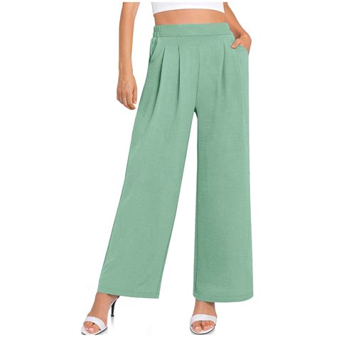 Jiuke Womens Dressy Pants Wide Leg High Waisted Straight Office