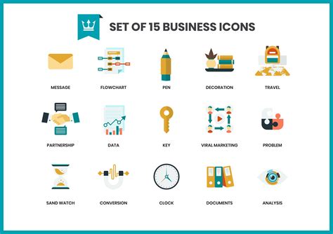 Business Icons Set For Business 566154 Vector Art At Vecteezy