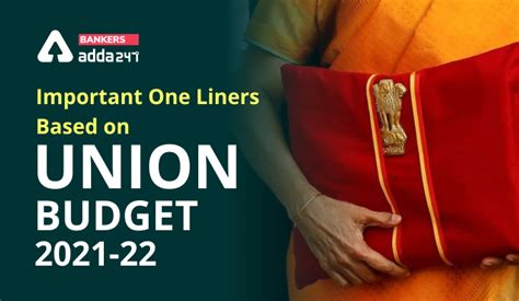 Important One Liners Based On Union Budget