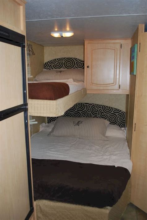 46 Totally Comfy Rv Bed Remodel Design Ideas Camper Bunk Beds Remodeled Campers Rv Living