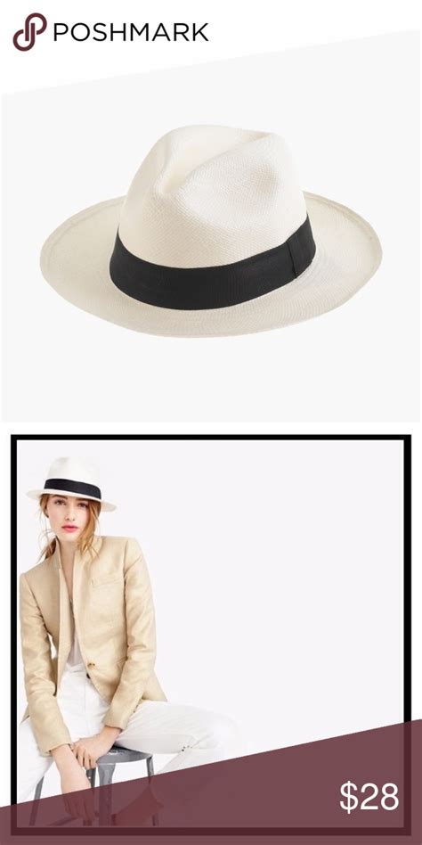 Jcrew Handwoven Panama Hat Off White