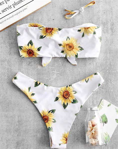 Knot Sunflower Bikini Set Sougirassol