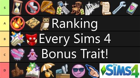 Ranking Every Bonus And Reward Trait In The Sims 4 A Tier List Youtube