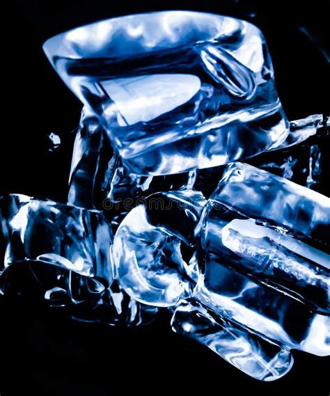 Ice Cubes Feel Fresh On Hot Days Stock Image Image Of Black Extreme