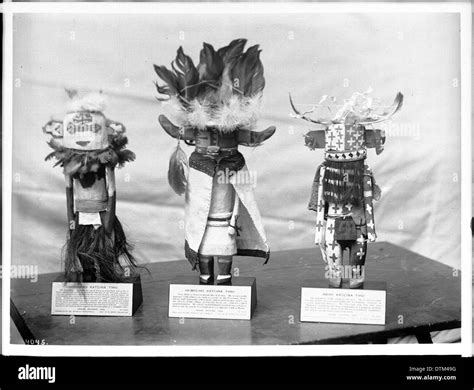 Three Hopi Indian Kachina Dolls Ca1900 Stock Photo Alamy