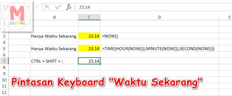 Fungsi Now Excel Rumus Jam Sekarang Otomatis M Jurnal