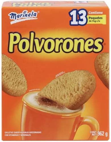 Polvorones Marinela Galletas Sabor Naranja Tama O Familiar Env O Gratis