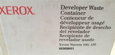 Genuine Xerox K Developer Waste Container For Nuvera