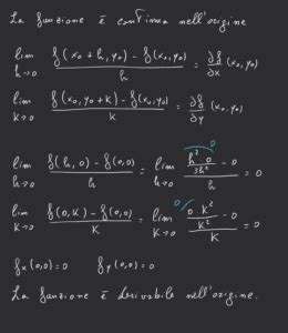 Esercizio Di Analisi Ii Continuit Derivabilit E Differenziabilit