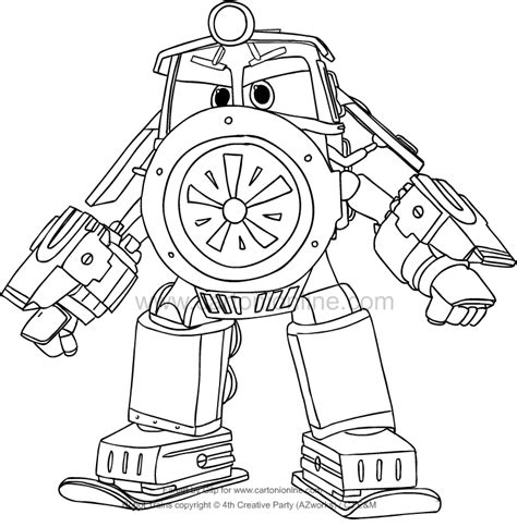 Coloriage De Victor De Robot Trains