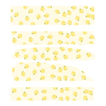 Set Of Floral Washi Tape, Floral, Washi Tape, Scrapbook PNG Transparent ...