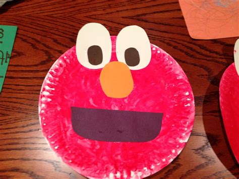 Paper Plate Elmo Preschool Crafts Paper Plate Crafts Toddler Crafts