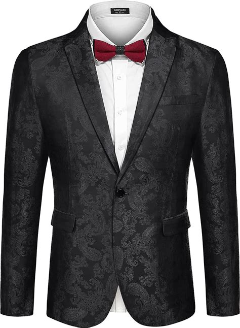 Coofandy Mens Floral Tuxedo Jacket Paisley Ubuy India