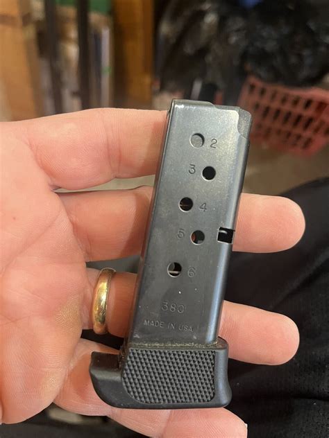 Factory Ruger Lcp 380 Acp 6 Round Magazine With Finger Rest Ebay