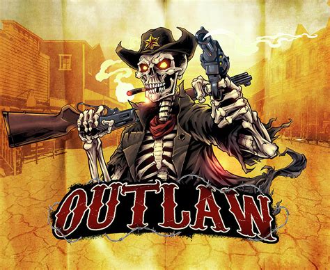 Outlaw Cowboy Skull