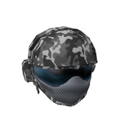 Gray Camo Mesh Military Mask Army Navy Helmet's Code & Price - RblxTrade