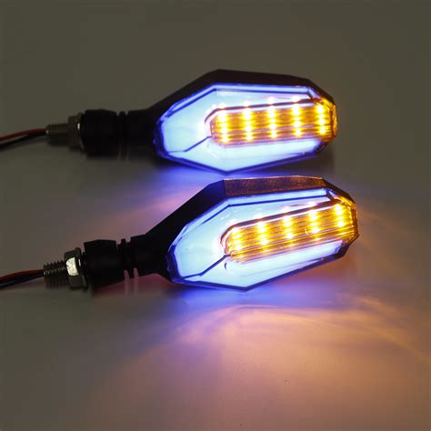 New 12V Motorcycle 30 LED Amber Turn Signal Lights DRL Daytime Runnning