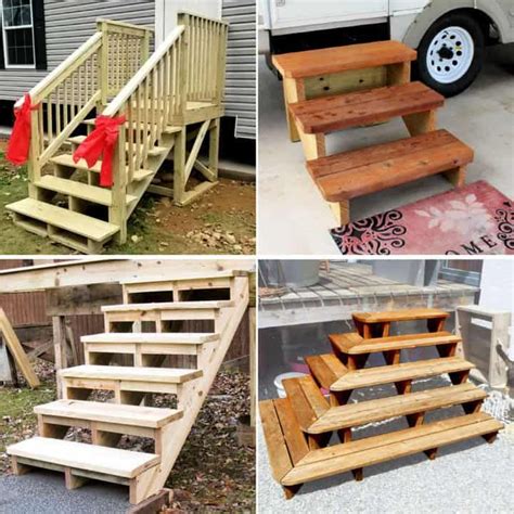 How To Build Free Standing Wooden Steps 20 Ideas Wooden Steps Outdoor Diy Stairs Wooden Steps