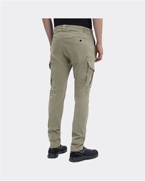 C P Company Stretch Sateen Cargo Pants Ergonomic Fit Zilver Beachim