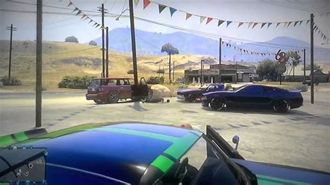 Gta 5 L Muscle Car Meet And Drag L Youtube