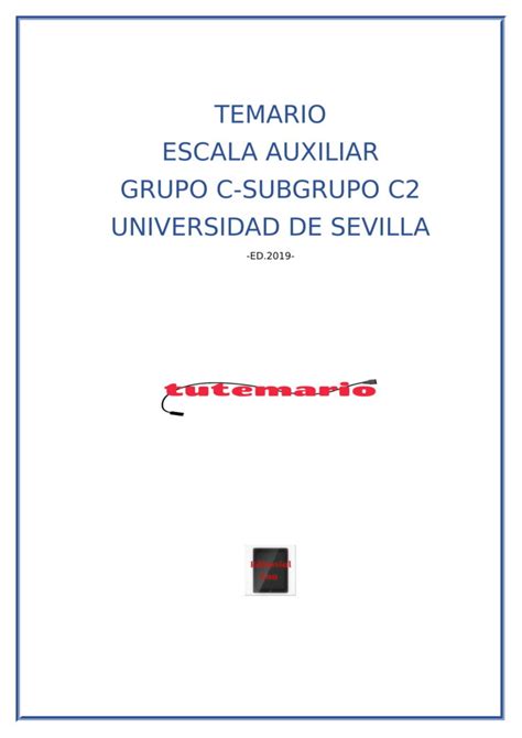 Temario Oposiciones Auxiliar Administrativo Universidad De Sevilla