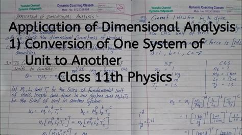 Dimensional Analysis Physics Class Notes At Gregory Barnhill Blog