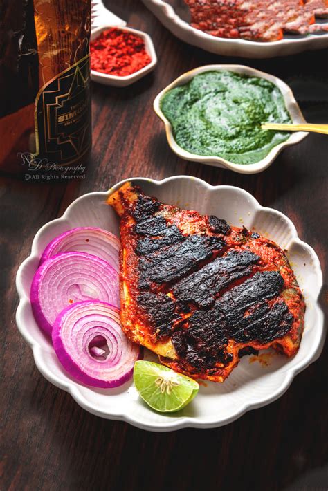 Tandoori Pomfret Without Tandoor Oven Indian Style Grilled Pomfret