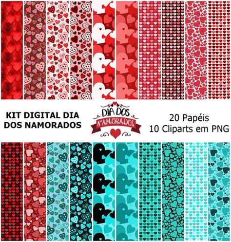 3 KITS DIGITAIS DIA DOS NAMORADOS Ref 086 Elo7