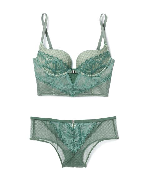 Camilla Dark Green Plunge Push Up 32b 38d Adore Me