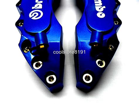 New Big Dark Blue Brembo Look Brake Caliper Cover Front Rear Pcs Ebay