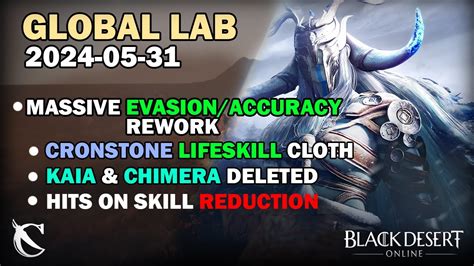 BDO Global Lab Evasion Accuracy REWORK Cron Lifeskill Hit Skill