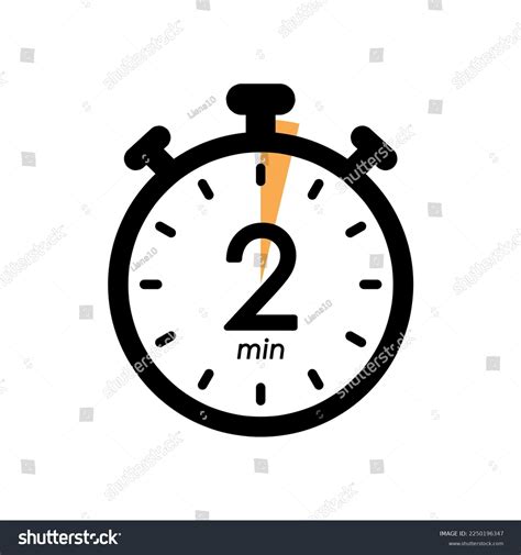 Two Minutes Stopwatch Icon Timer Symbol Stock Vector Royalty Free