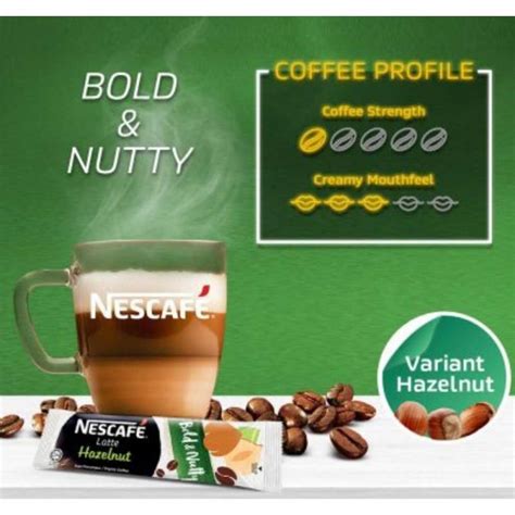 Nescafe Latte Hazelnut Coffee 20 Sticks X 24g