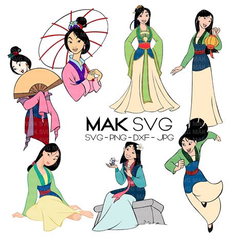 Mulan Svg Disney Princess Mulan For Girls Svg Disney Svg Princess