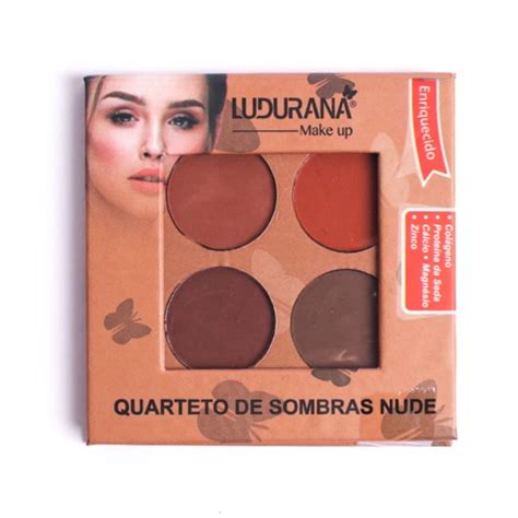 Paleta Quarteto De Sombras Ludurana Cor Nude Matte Shopee Brasil