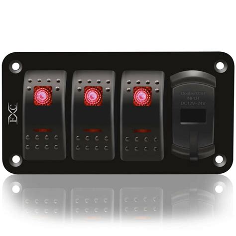 Gang Switch Panel Rocker Met Usb Voor Auto Boot Grandado