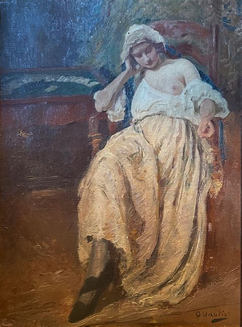 Femme Au Repos Semi Nude By Swiss Artist Otto Vautier Village Antiques