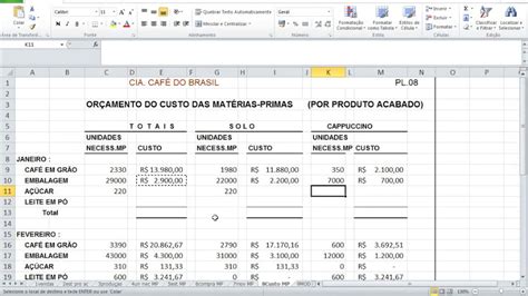 Como Fazer Uma Planilha De OrãAmento Empresarial No Excel Financial