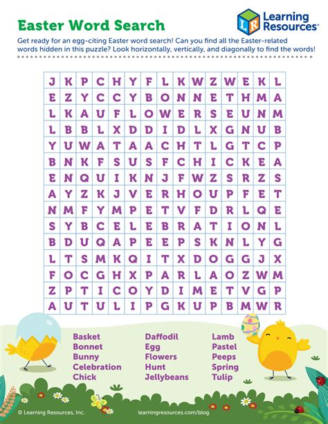 Hop Into Easter Fun With Printable Easter Word Search Worksheets Library
