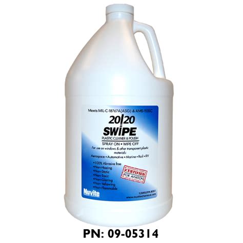 20 20 Swipe Plastic Cleaner And Polish Aircraft Spruce